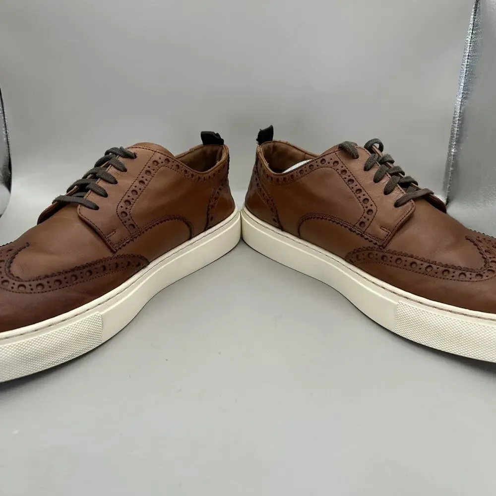 Cole Haan Grand Winslow Shoes Mens Size 13 Brown Leather Wingtip Sneakers C35600